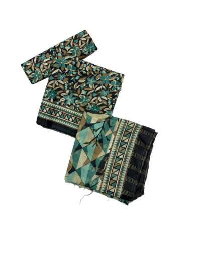 Teal Mirage – 3PC Unstitched Lawn Suit